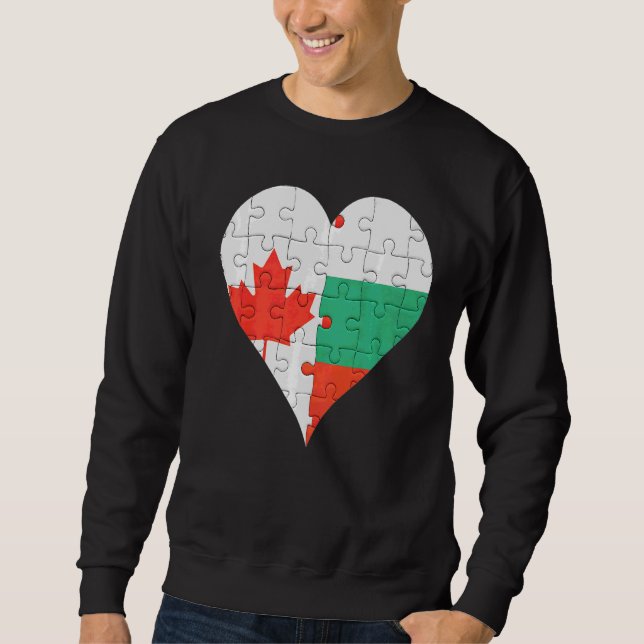 Kanadisches Flag Herz Sweatshirt (Vorderseite)
