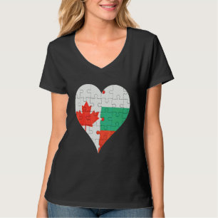 Kanadisches Flag Herz T-Shirt