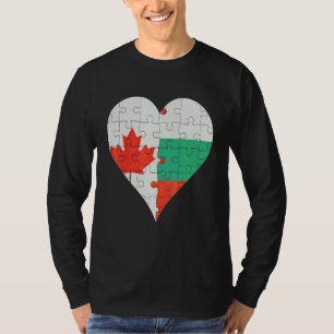 Kanadisches Flag Herz T-Shirt