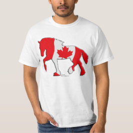 Kanadisches Flaggen-Entwurfs-Pferd T-Shirt
