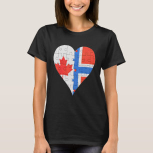 Kanadisches Flaggenherz T-Shirt