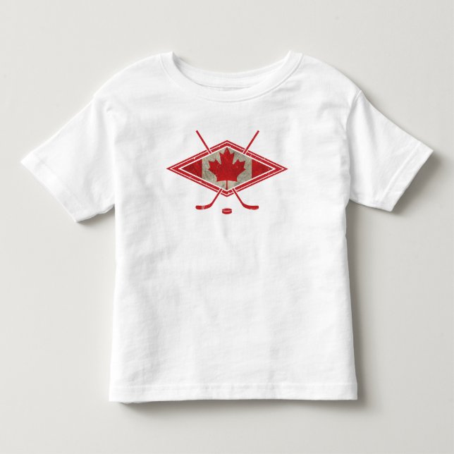 Kanadisches Hockey-Flag-Logo Kleinkind T-shirt (Vorderseite)