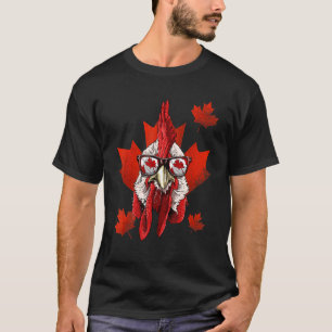 Kanadisches Huhn Ahornbaumblatt Kanadische Flagge T-Shirt