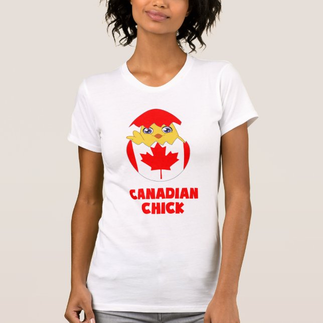Kanadisches Küken, ein Mädchen von Kanada T-Shirt (Vorderseite)