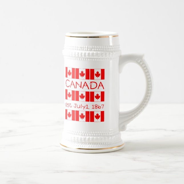 kanadisches Muster für das kanadische Ahornblatt Bierglas (Rechts)