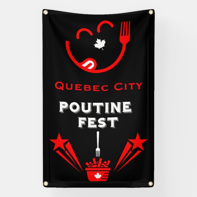 Kanadisches Poutine-Festival Banner (Vertikal)
