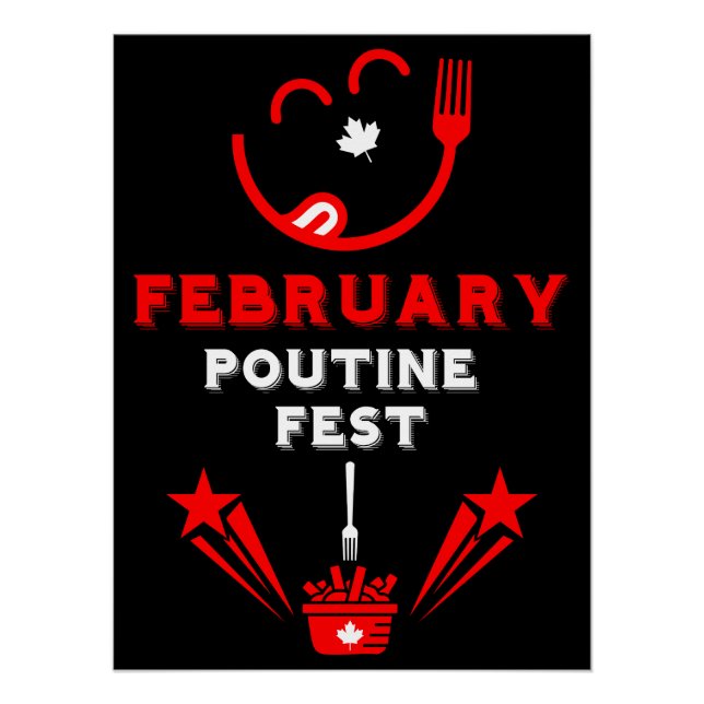 Kanadisches Poutine-Festival Poster (Vorderseite)