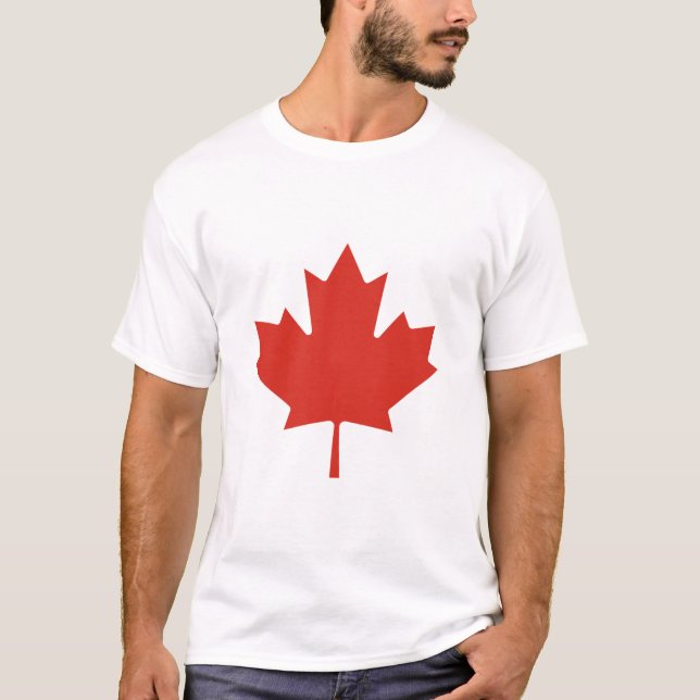 Kanadisches Rotahorn-Blatt Kanada T-Shirt (Vorderseite)