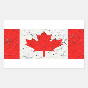Kanadisches rotes Ahornblatt CANADA abblätternde F Rechteckiger Aufkleber
