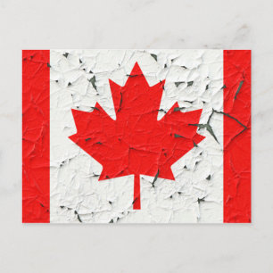 Kanadisches rotes Ahornblatt CANADA abblätternder Postkarte