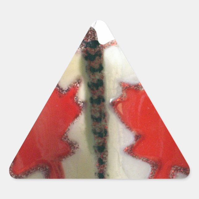 Kanadisches Schmetterlingsdesign Dreieckiger Aufkleber (Vorderseite)
