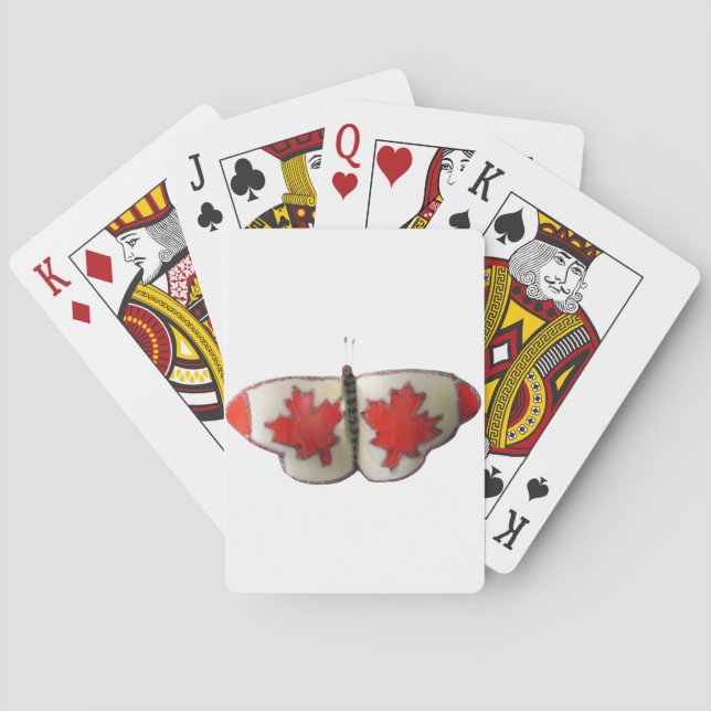 Kanadisches Schmetterlingsdesign Spielkarten (Rückseite)