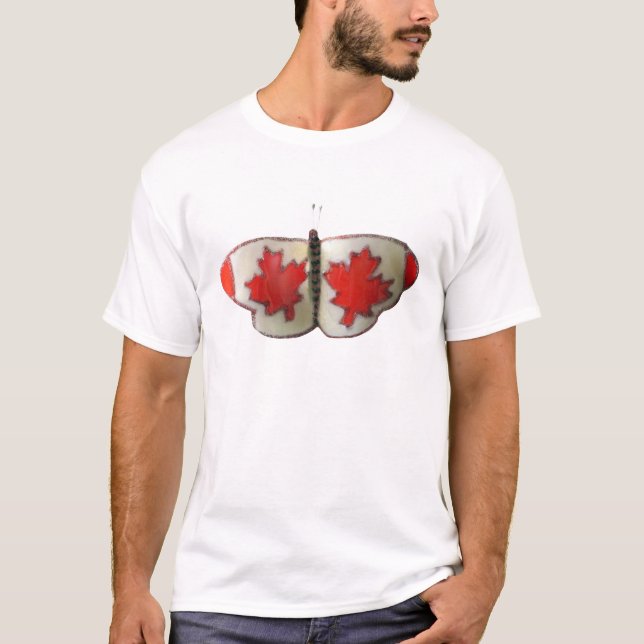 Kanadisches Schmetterlingsdesign T-Shirt (Vorderseite)