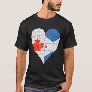 kanadisches schottisches Flaggenherz T-Shirt