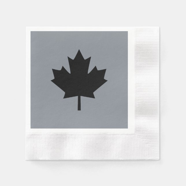 Kanadisches Schwarzes Ahorn-Leaf-Symbol Serviette (Vorderseite)