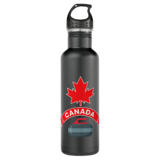 Kanadisches Team Curling Red White Winter Springs Edelstahlflasche