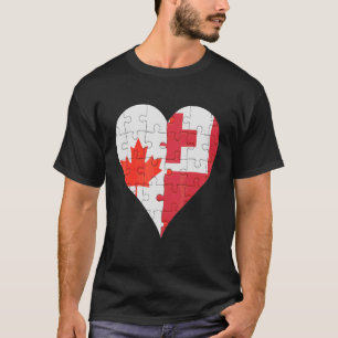 Kanadisches Togan-Flaggenherz T-Shirt