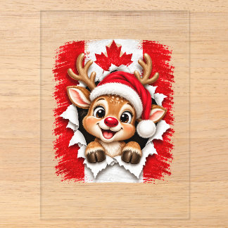 Kanadisches Weihnachtsrentier Acryleinladungen