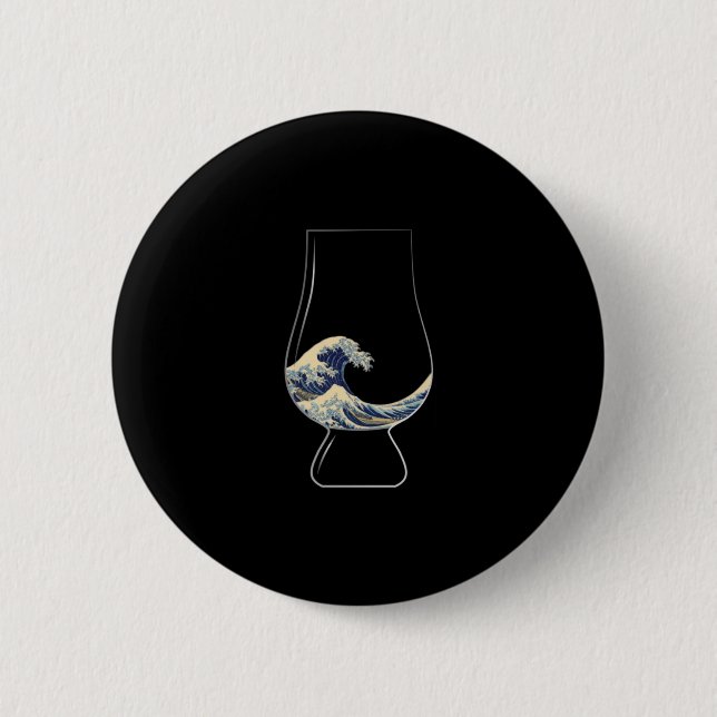 Kanagawa Glencairn Glass Button (Vorderseite)