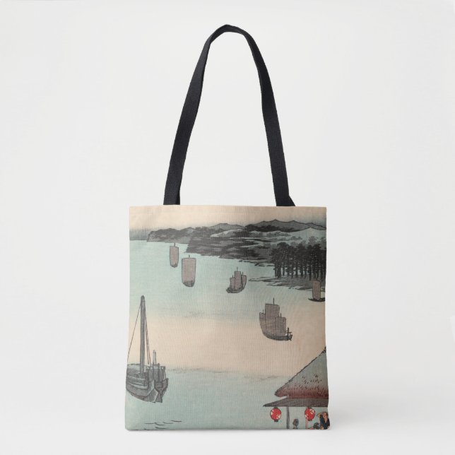Kanagawa, Japan: Vintage Holzblock-Printwerbung Tasche (Vorderseite)