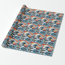 Kanagawa Japanisch Die große Welle Geschenkpapier