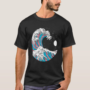 Kanagawa Japanisch die große Welle von Transgender T-Shirt