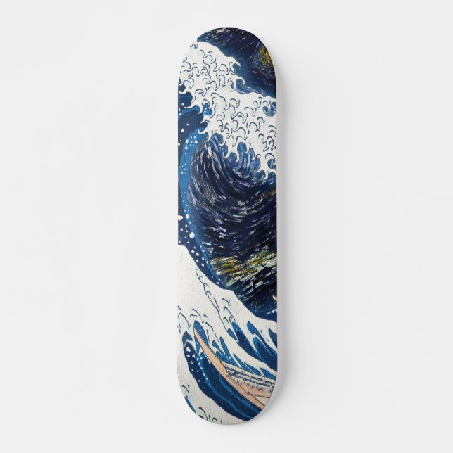 Kanagawa Waves, japanisches Kunstmuster Skateboard (Vorne)