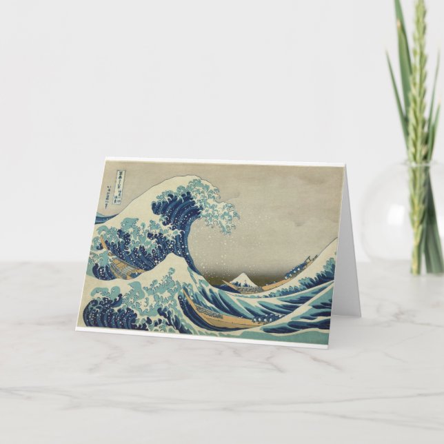 Kanagawa-Welle durch Katsushika Hokusai Karte (Vorderseite)