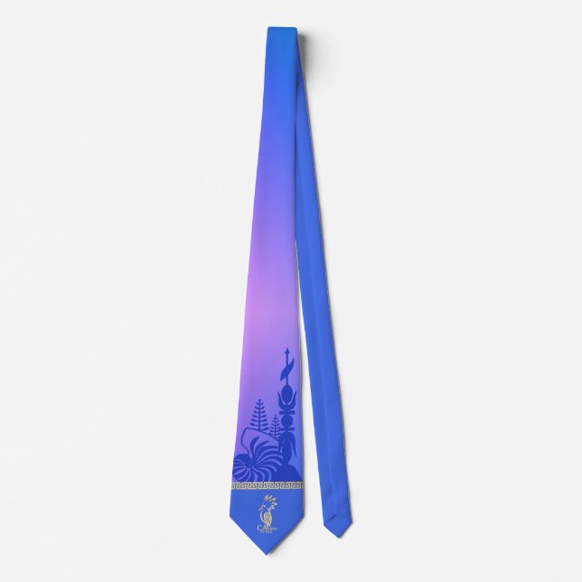 Kanak-Bodenkrawatte. Blau. Krawatte (Vorderseite)
