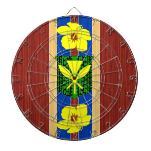 Kanaka Maoli Fake-Holz-Surfbrett Dartscheibe