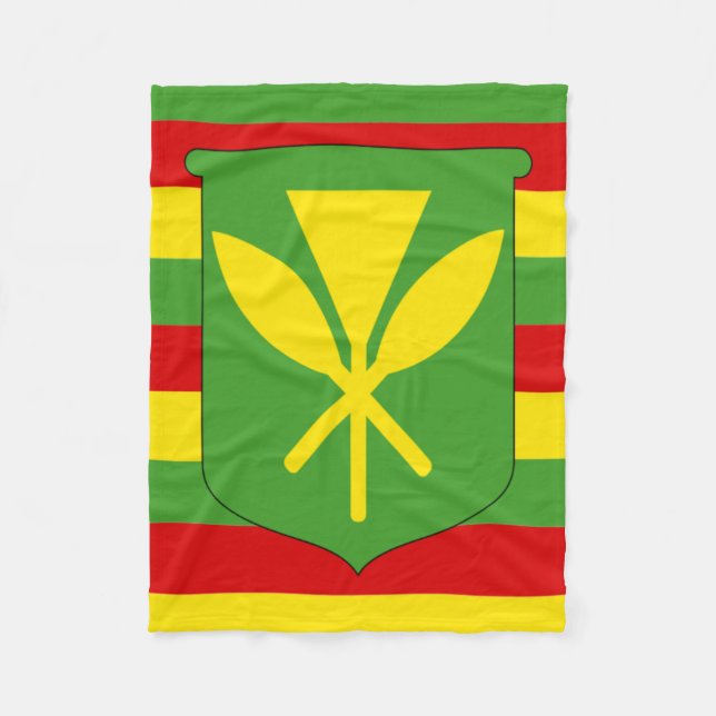 Kanaka Maoli Flag Fleecedecke (Vorderseite)