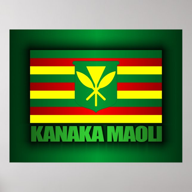 Kanaka Maoli Flag Poster (Vorne)