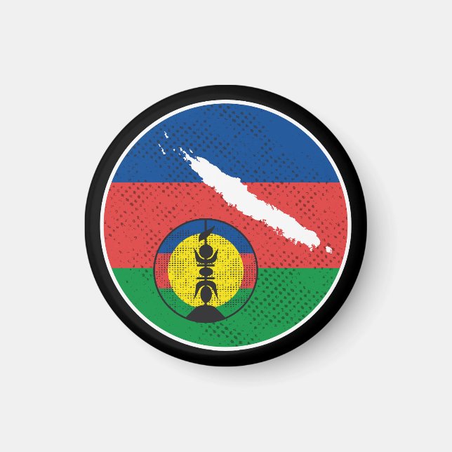 Kanakische Flagge, Neukaledonien, Symbol Kanaky Magnet (Vorne)
