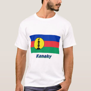 Kanaky Flagge mit Namen T-Shirt