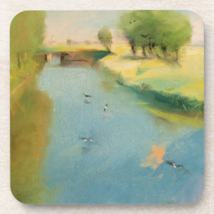 Kanal, 1897 (Pastell auf Leinwand) Getränkeuntersetzer