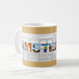 Kanal-Ausgangsreise-Fotos Amsterdams Holland Kaffeetasse