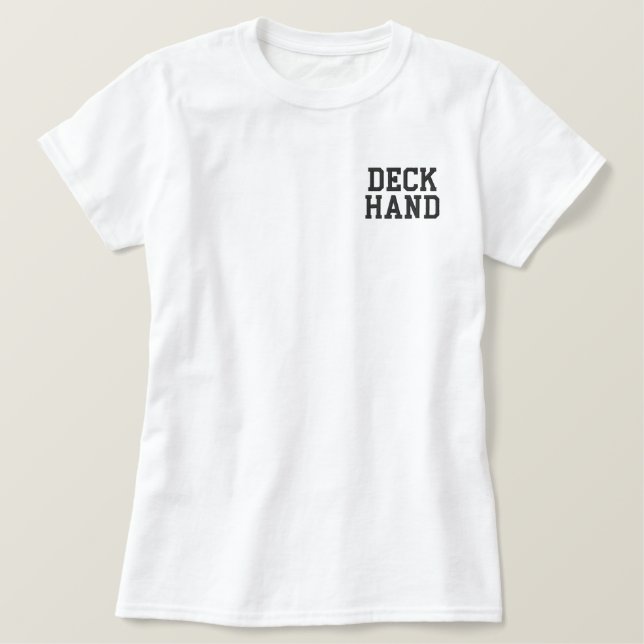 KANAL BESTICKTES T-Shirt (Design vorne)