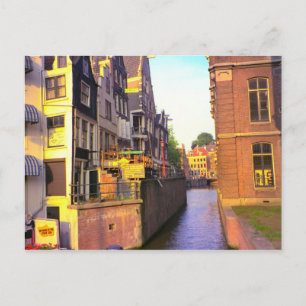 Kanal im alten Amsterdam Postkarte