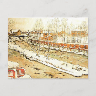 Kanal im Schnee Postkarte
