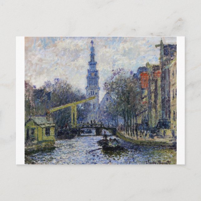 Kanal in Amsterdam von Claude Monet Postkarte (Vorderseite)