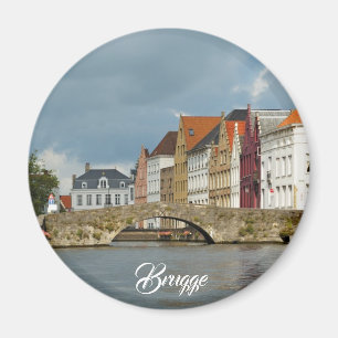 Kanal in Brugge, Belgien Magnet