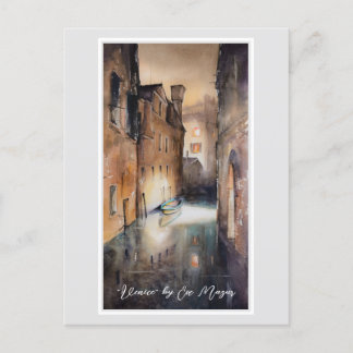 Kanal in Venedig, Italien Poster Postkarte