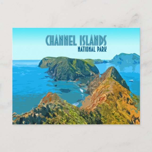 Kanal-Insel-Nationalpark Kalifornien Vintag Postkarte (Vorderseite)