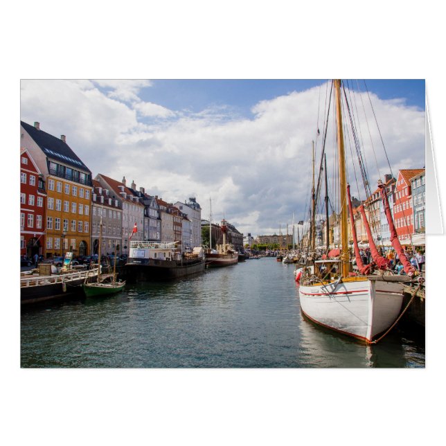 Kanal mit Booten| Kopenhagen (Vorderseite (Horizontal))