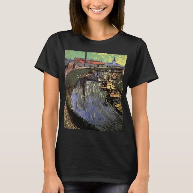 Kanal mit Frauen waschen von Vincent van Gogh T-Shirt (Vorderseite)
