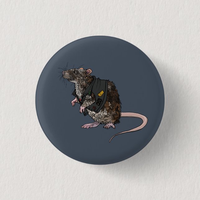 Kanal-Punk-Ratte Button (Vorderseite)
