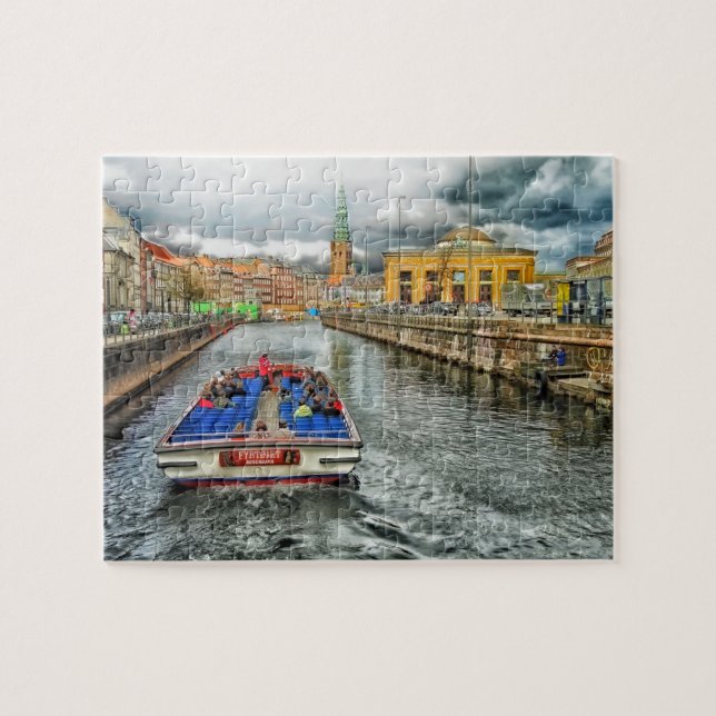 Kanal-Puzzle Kopenhagens Dänemark (Horizontal)