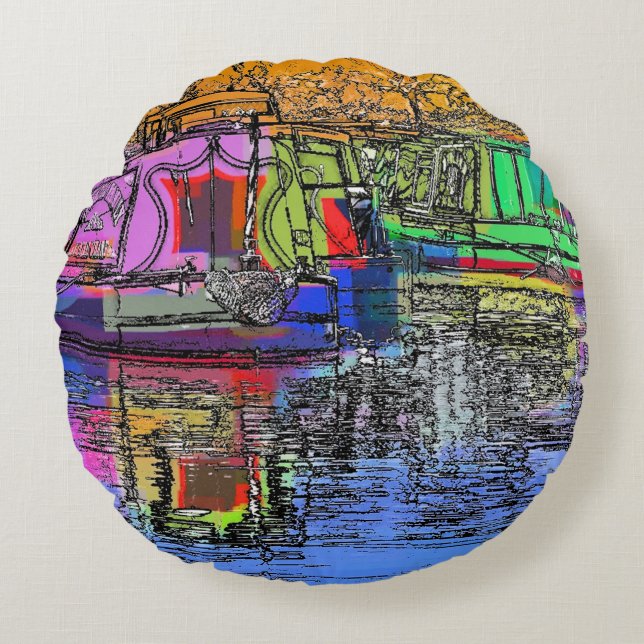 KANAL RUNDES KISSEN (Vorderseite)