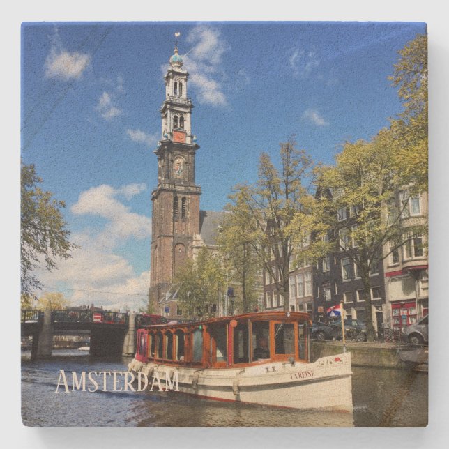 Kanal Stone Untersetzer Amsterdam (Vorderseite)