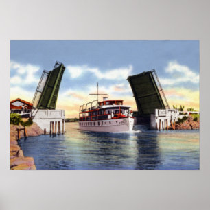 Kanal-Szene Delray Beach Florida Poster